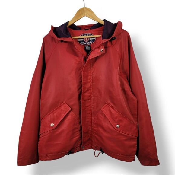 Vintage Gap Varsity Classic Oversized Full Zip Hooded Jacket in Red Size Small - Picture 1 of 11